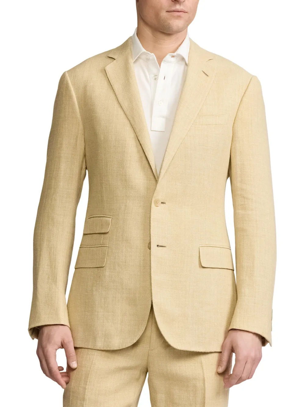 Ralph Lauren Purple Label Geweven blazer Beige