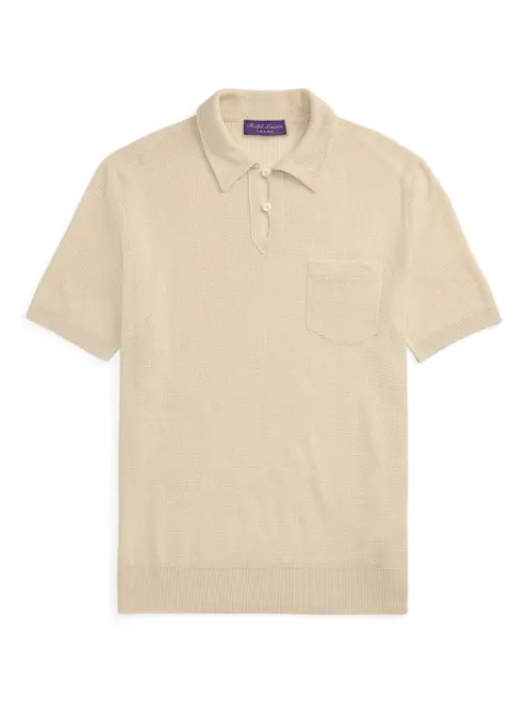 Ralph Lauren Purple Label silk-blend polo shirt