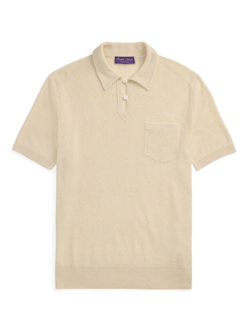 Ralph Lauren Purple Label Zijden poloshirt Beige