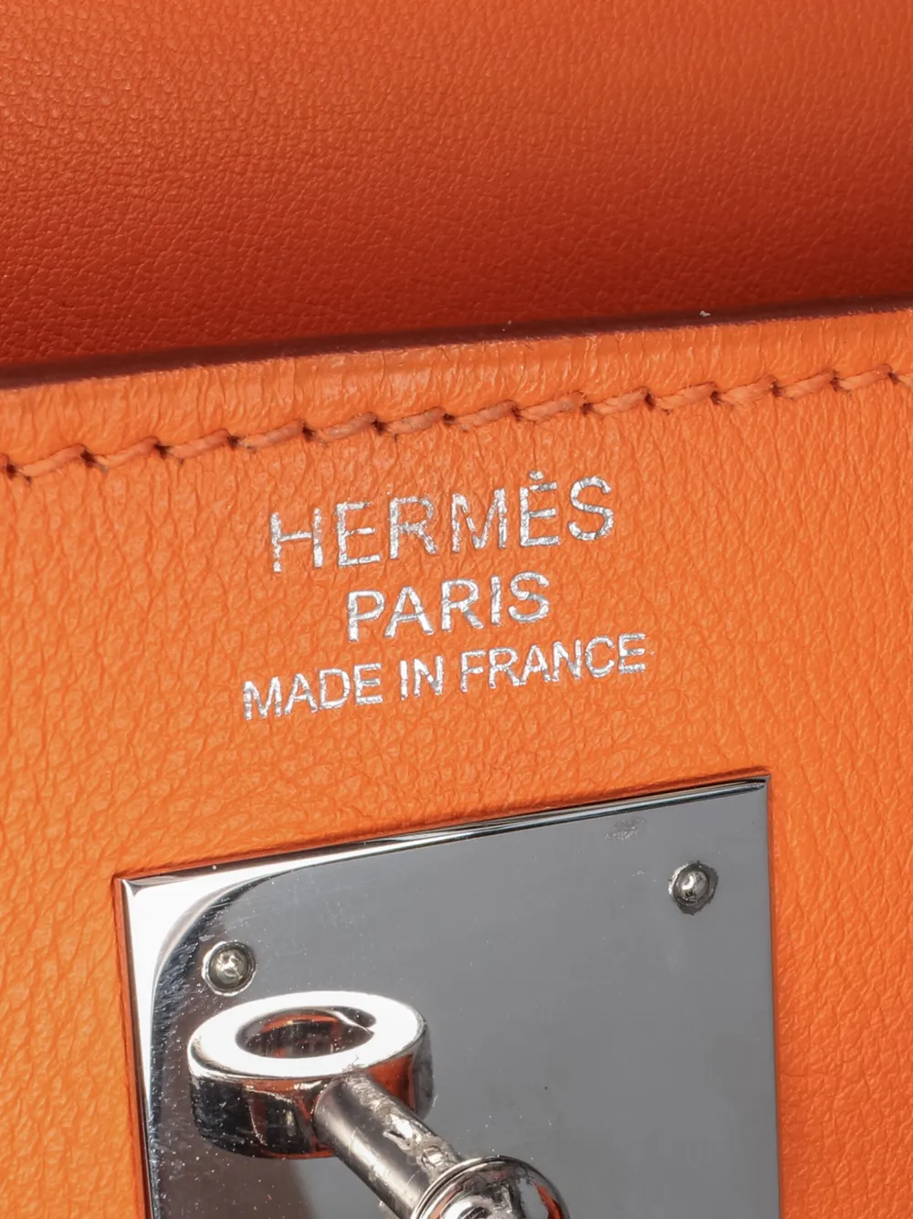 Pre-owned Hermes 2009 Swift Kelly Ii Retourne 32 Satchel In Orange