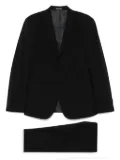 Emporio Armani stretch-wool single-breasted suit - Black