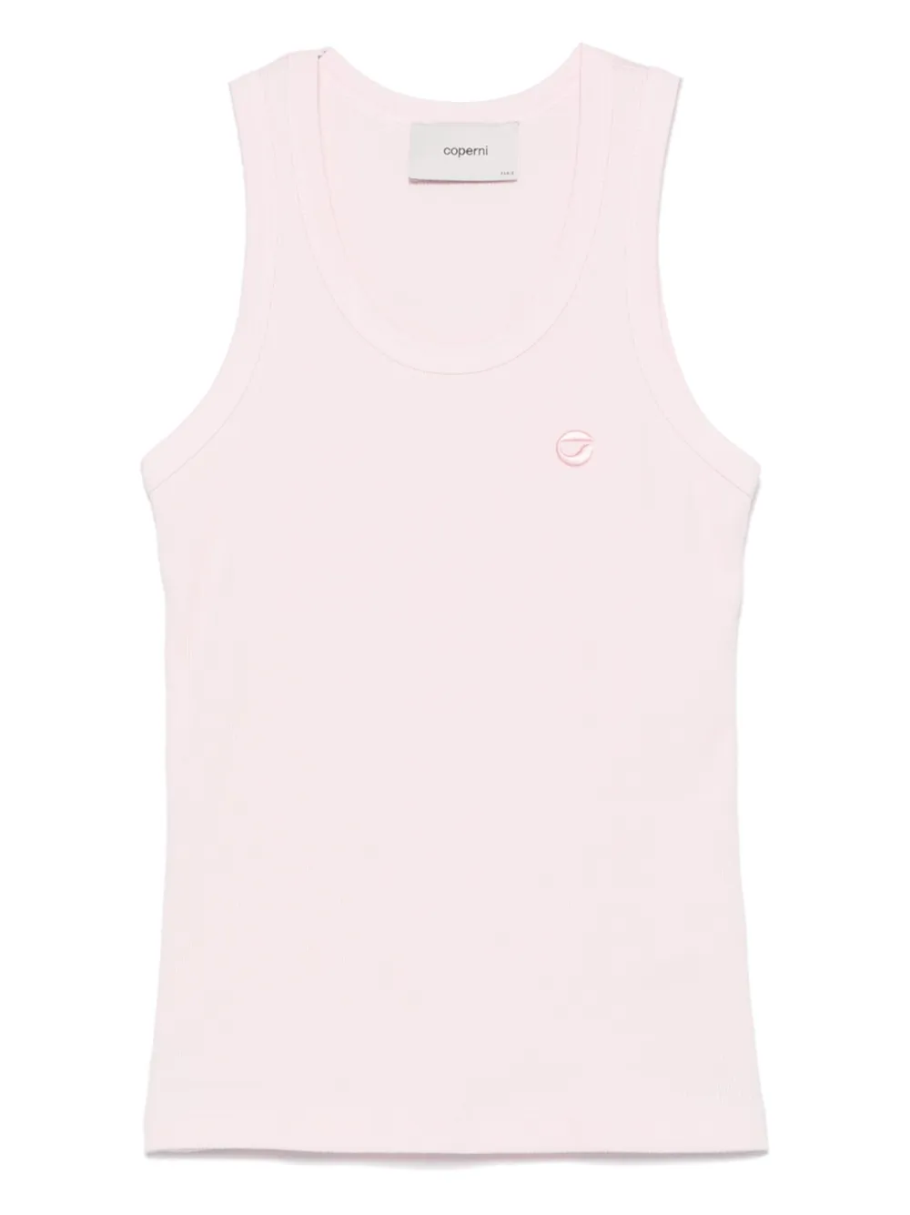 ribbed logo tank top