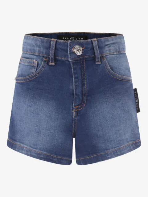 John Richmond Junior logo-print denim shorts 