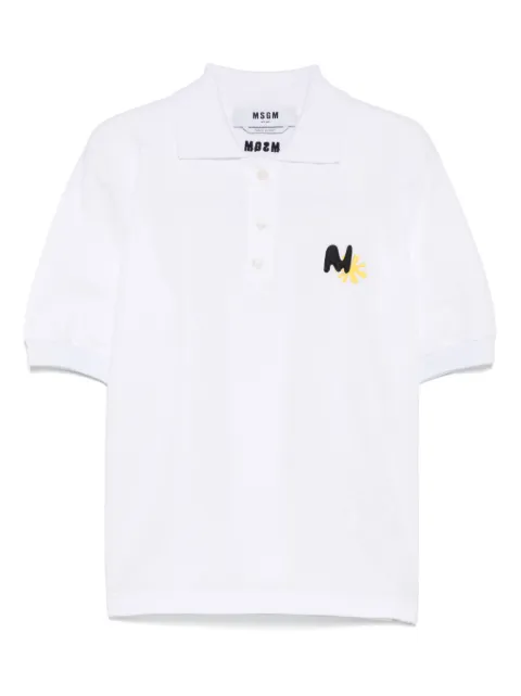 MSGM sun-embroidery polo top