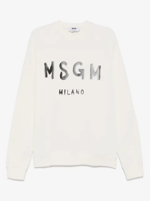 MSGM sudadera con logo estampado