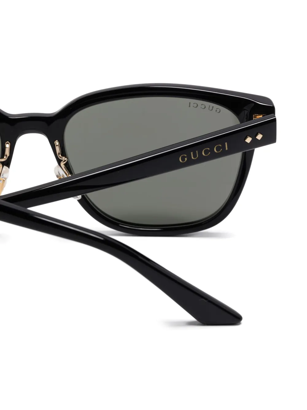 Gucci Eyewear Zonnebril met vierkant montuur Zwart