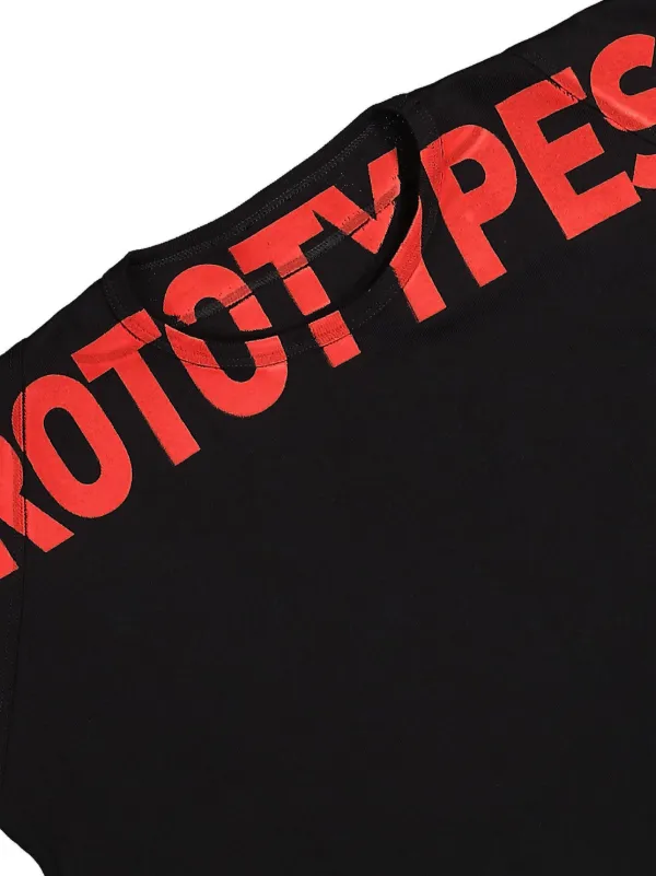 PROTOTYPES logo-print T-Shirt | Black | FARFETCH
