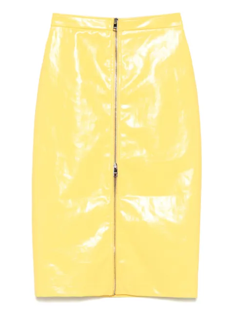 MSGM coated-finish midi skirt 