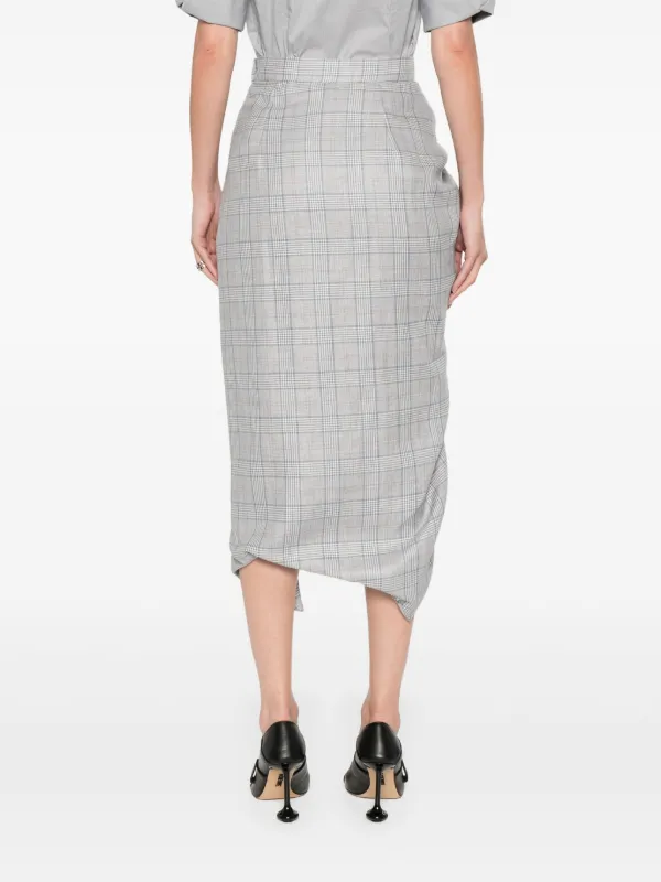 Vivienne Westwood Side Panther Midi Skirt | Blue | FARFETCH GE