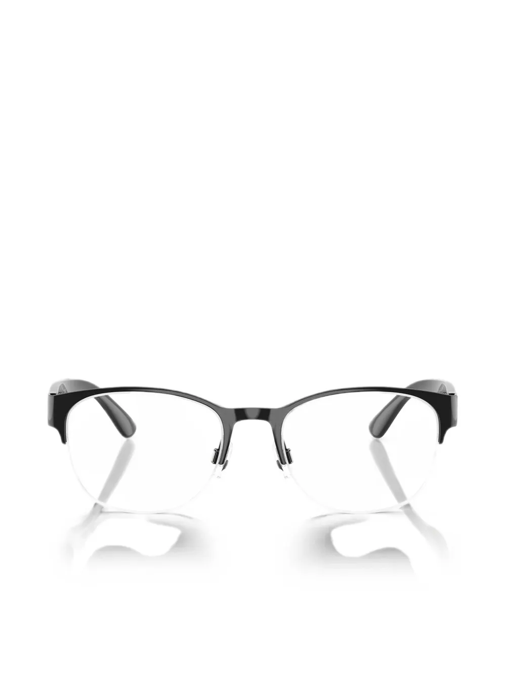 POLO RALPH LAUREN EYEWEAR half-rim round-frame glasses - Nero