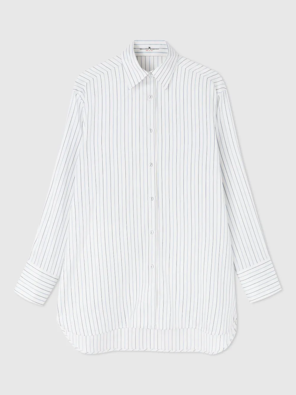 Ermanno Scervino Micro-striped Shirt In White