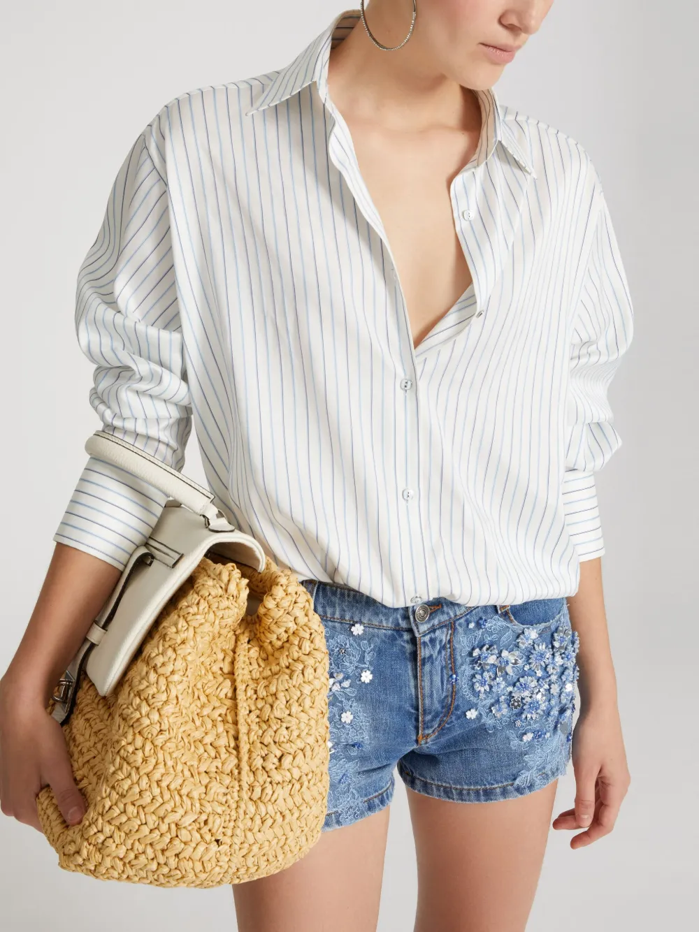 Ermanno Scervino Gestreept blouse Wit