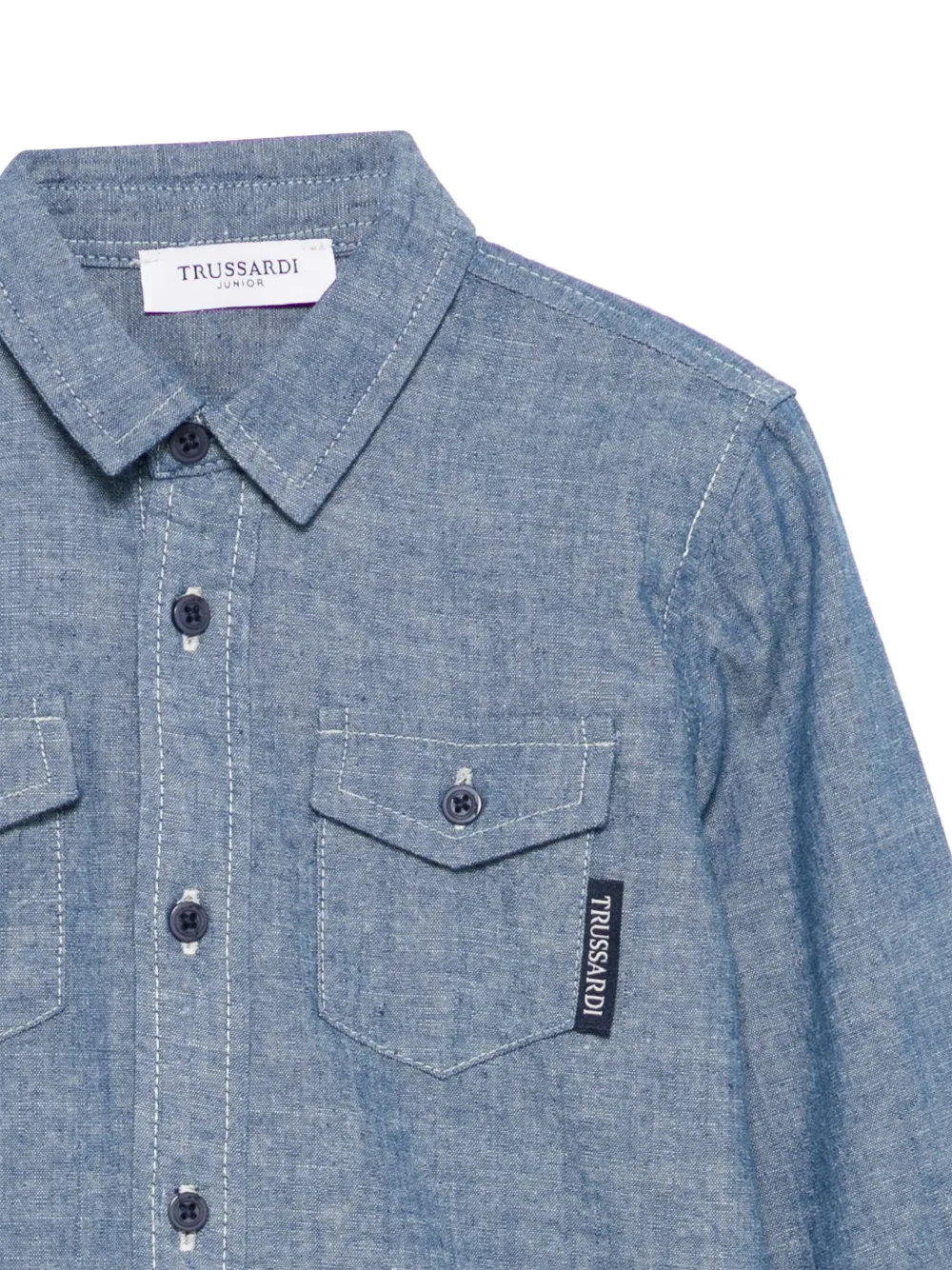 TRUSSARDI JUNIOR Shirt met logolabel Blauw