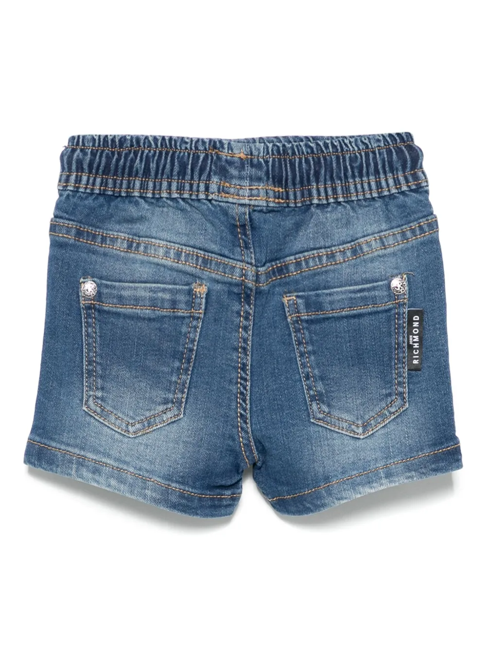 John Richmond Junior Shorts met logoprint Blauw