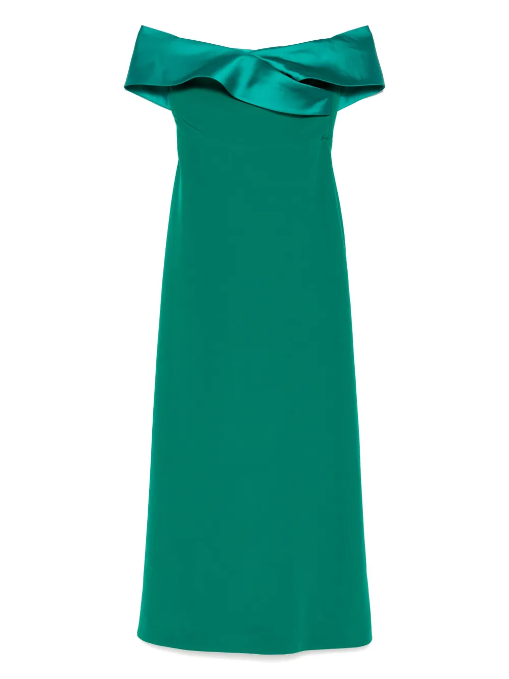 Rhea Costa asymmetric-neck maxi dress | Green | Image 1