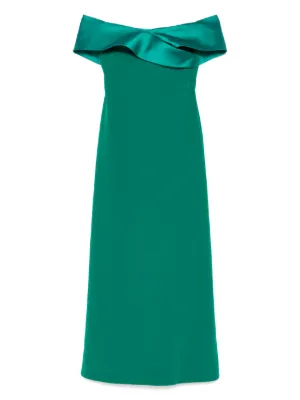 Roland Mouret Asymmetric Sleeveless Midi Dress - Green