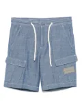 TRUSSARDI JUNIOR logo-patch shorts - Blue