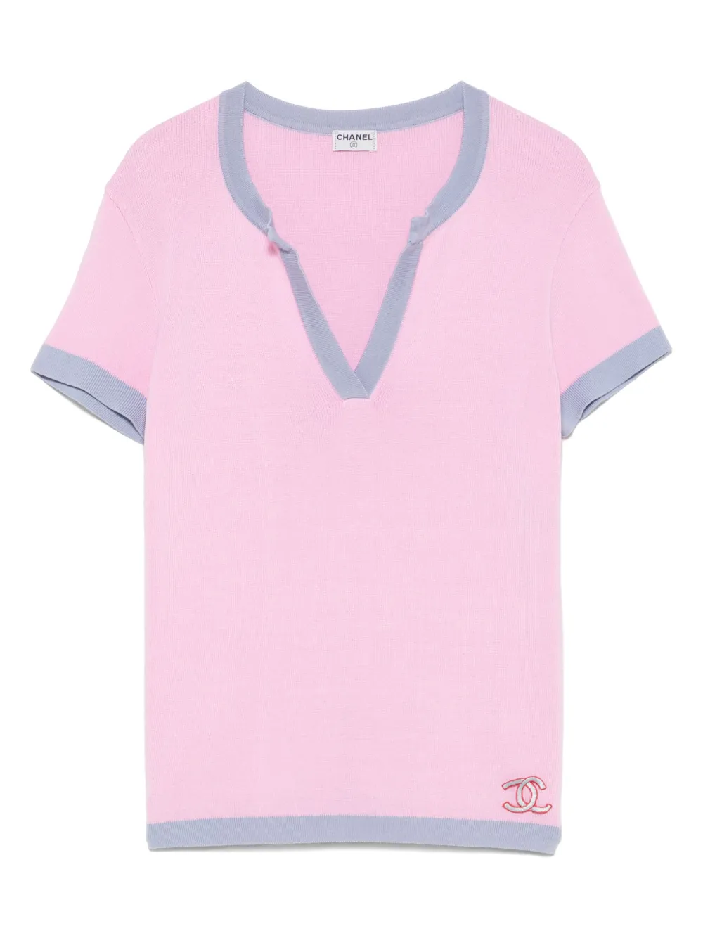 CHANEL Pre-Owned 2000s CC-patch top | Pink | Image 1