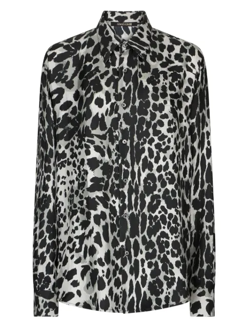 Roberto Cavalli leopard-print shirt