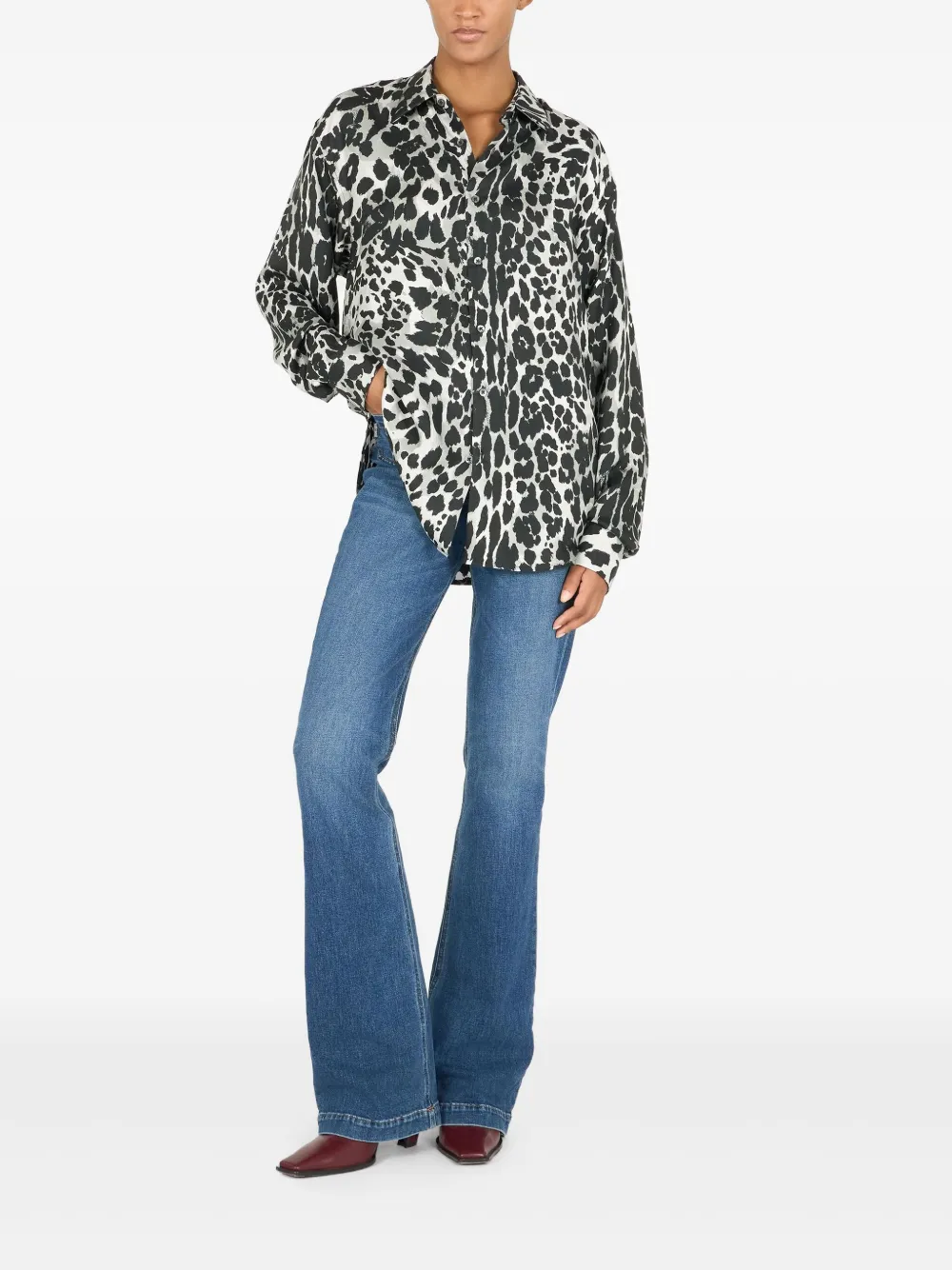 Roberto Cavalli leopard-print shirt - Zwart
