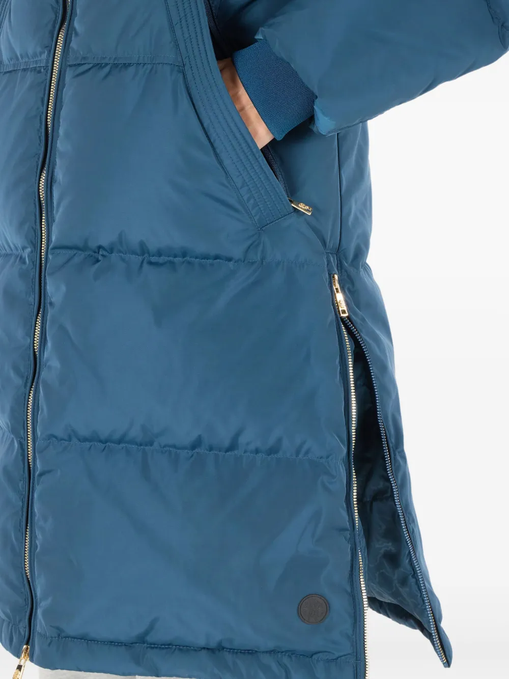 Roberto Cavalli Donsjas met capuchon Blauw