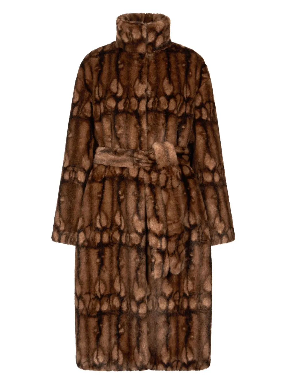 Roberto Cavalli Jas van imitatiebont en met ceintuur Bruin