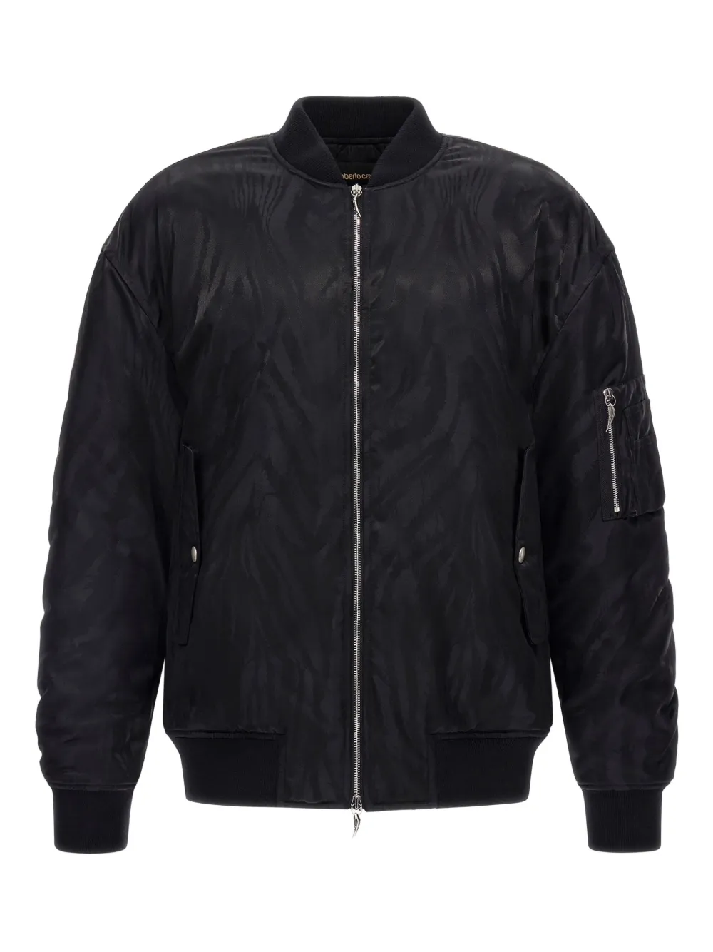 Roberto Cavalli zebra-print bomber jacket | Black | Image 1