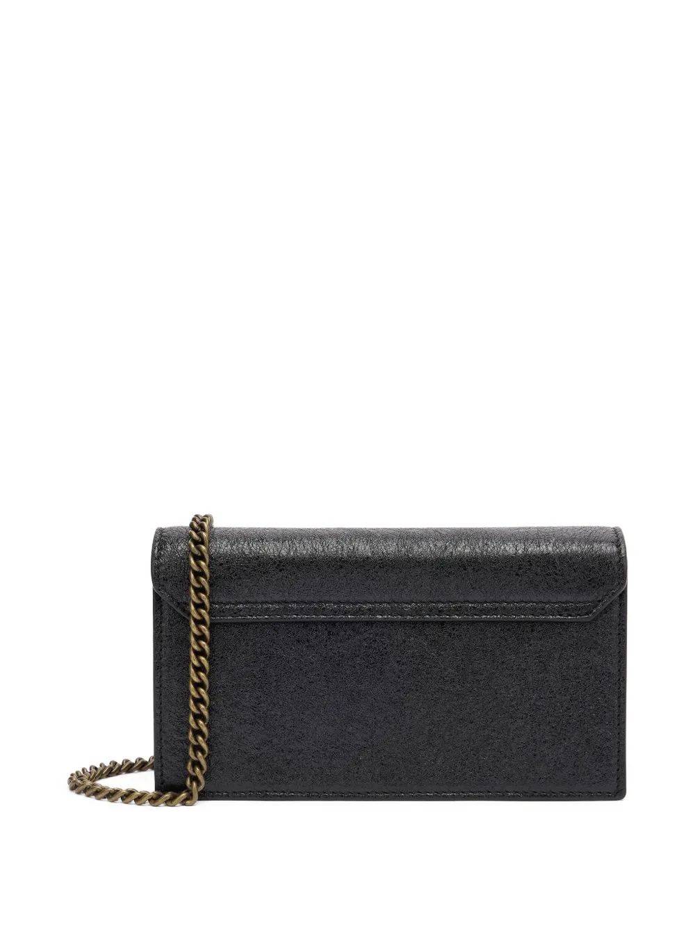 ROBERTO CAVALLI LOGO-PLAQUE LEATHER CLUTCH BAG