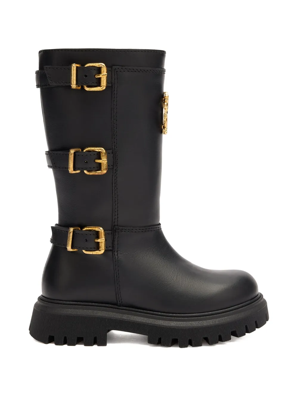 Roberto Cavalli Junior buckle-embellished boots Black