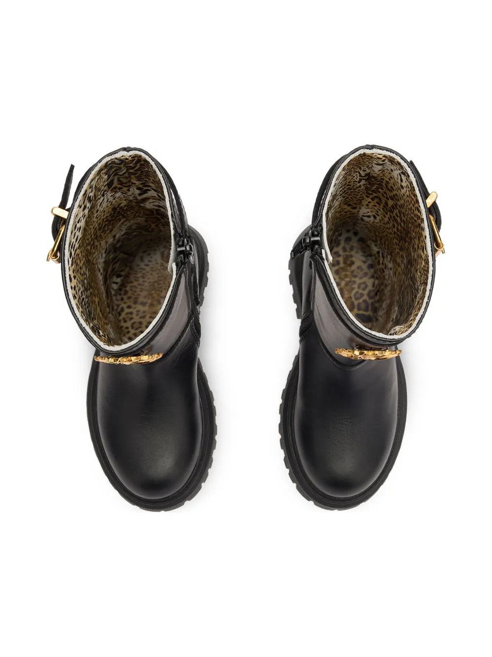 Roberto Cavalli Junior buckle-embellished boots Black