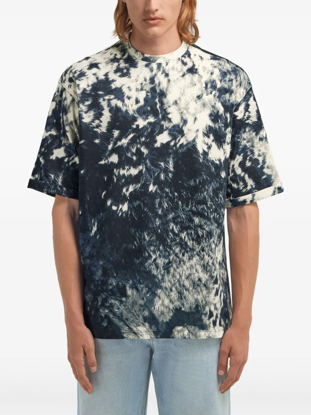 Roberto Cavalli T-shirt met Appaloosa-print Blauw