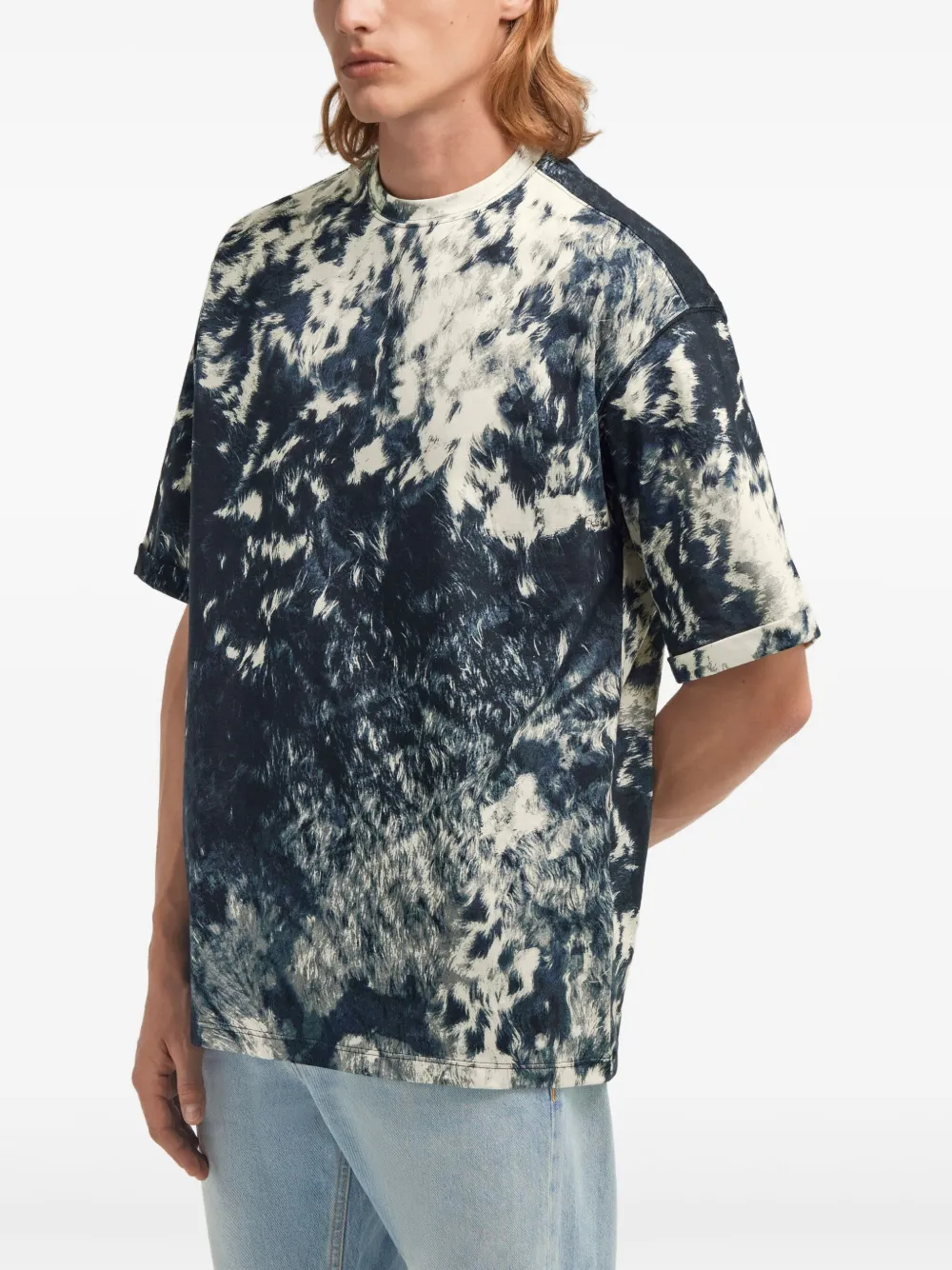 Roberto Cavalli T-shirt met Appaloosa-print Blauw