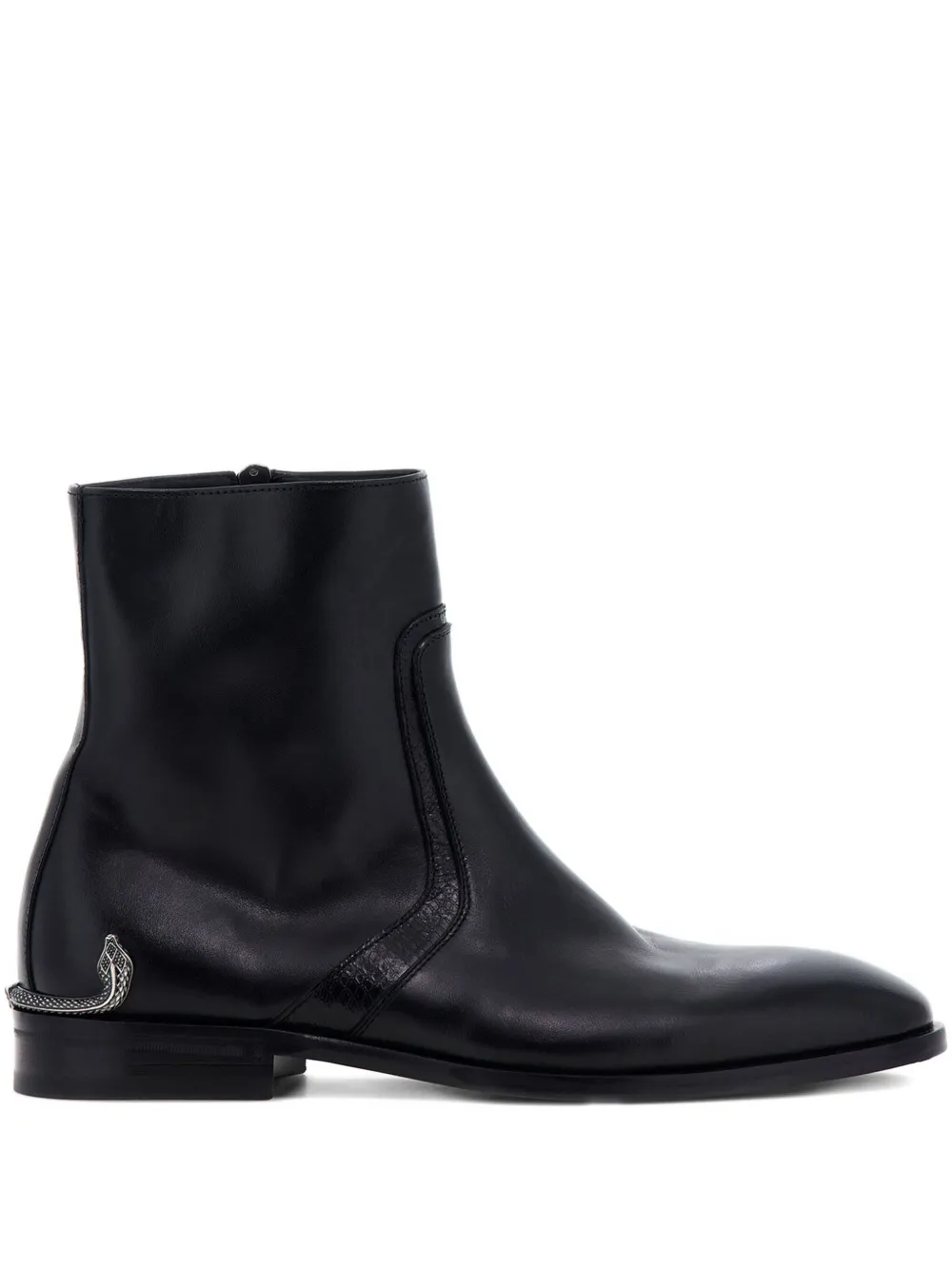 Roberto Cavalli leather ankle boots Black