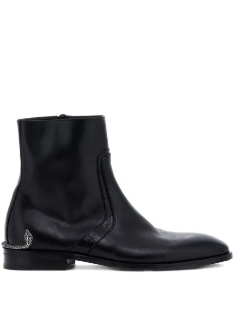 Roberto Cavalli leather ankle boots
