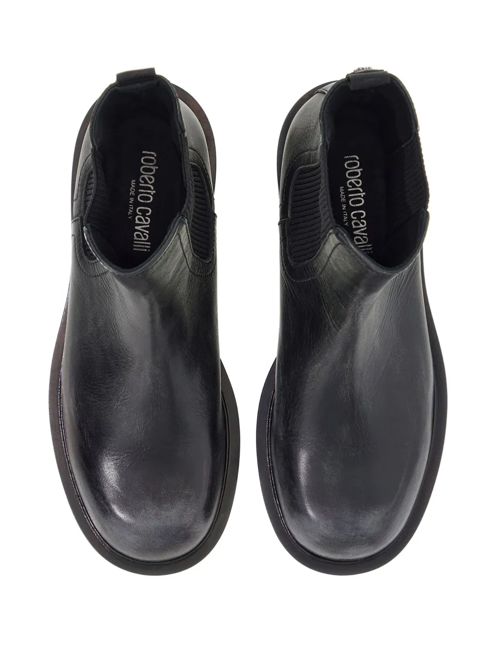 Roberto Cavalli logo-plaque boots Black