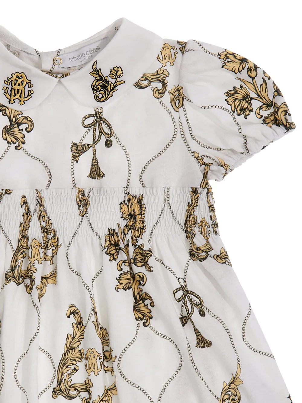 Roberto Cavalli Junior Mini-jurk met print Wit