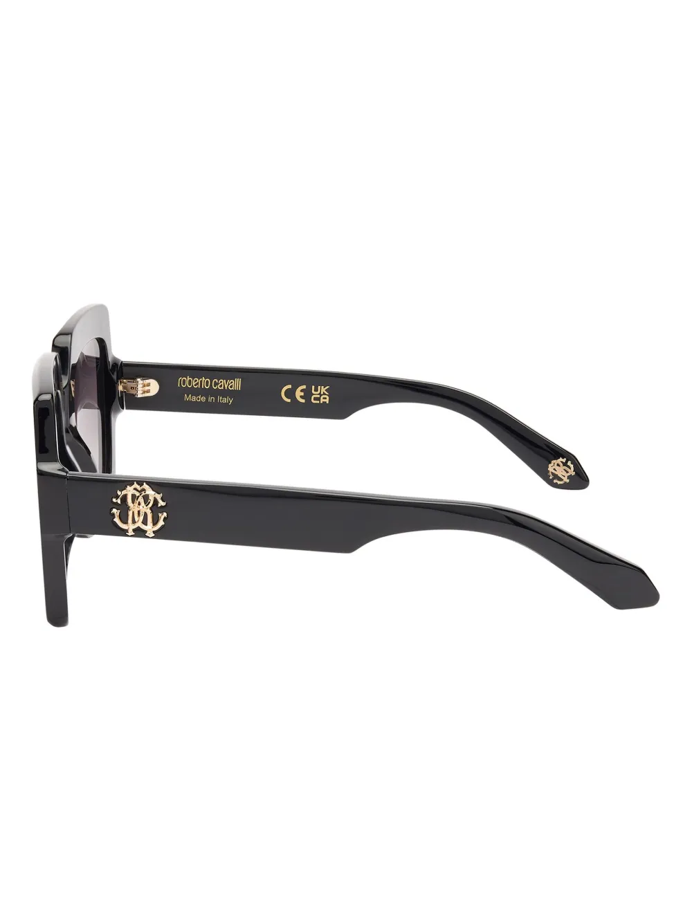 Roberto Cavalli geometric-frame sunglasses - Zwart