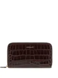 Roberto Cavalli crocodile-effect zip wallet - Brown