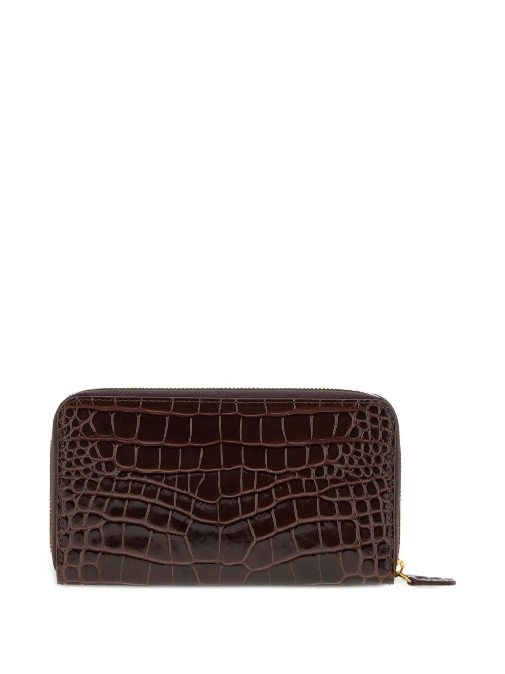Roberto Cavalli crocodile-effect zip wallet - Bruin