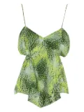 IRO spotted-print camisole top - Green