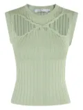 IRO cut-out detail ribbed top - Green