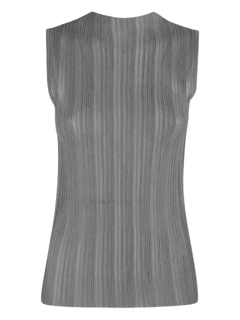 Semicouture ribbed sleeveless top