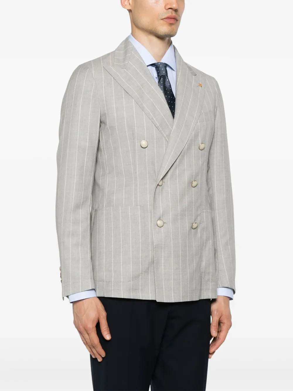 Shop Tagliatore Darrel Blazer In Grey
