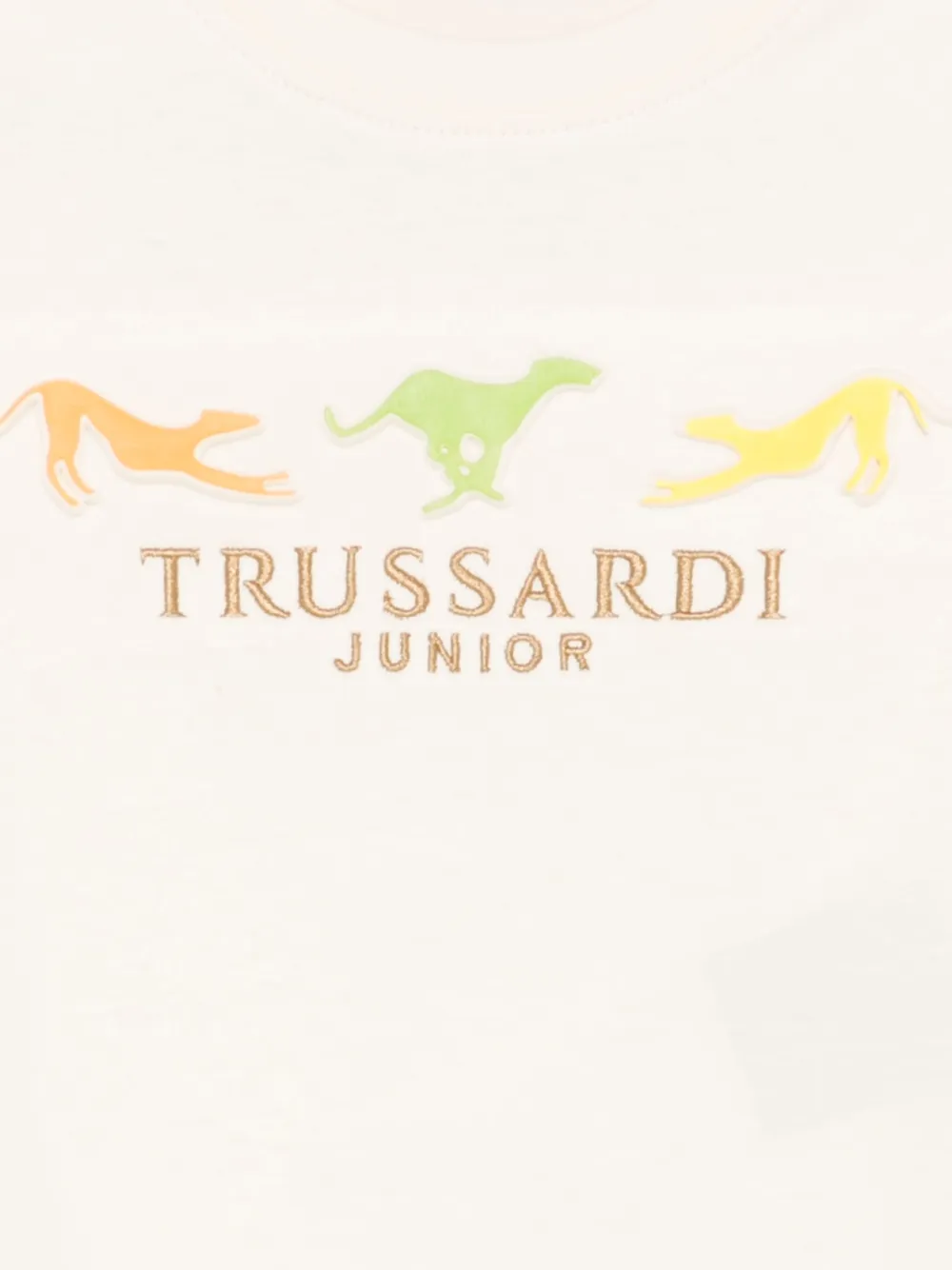 TRUSSARDI JUNIOR T-shirt met geborduurd logo Beige