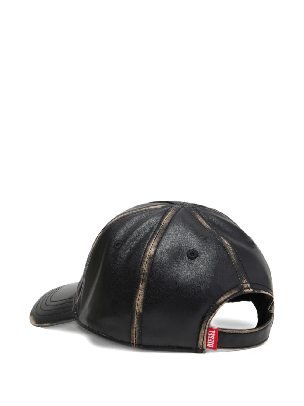 Diesel Honkbalpet met logo-reliëf Zwart