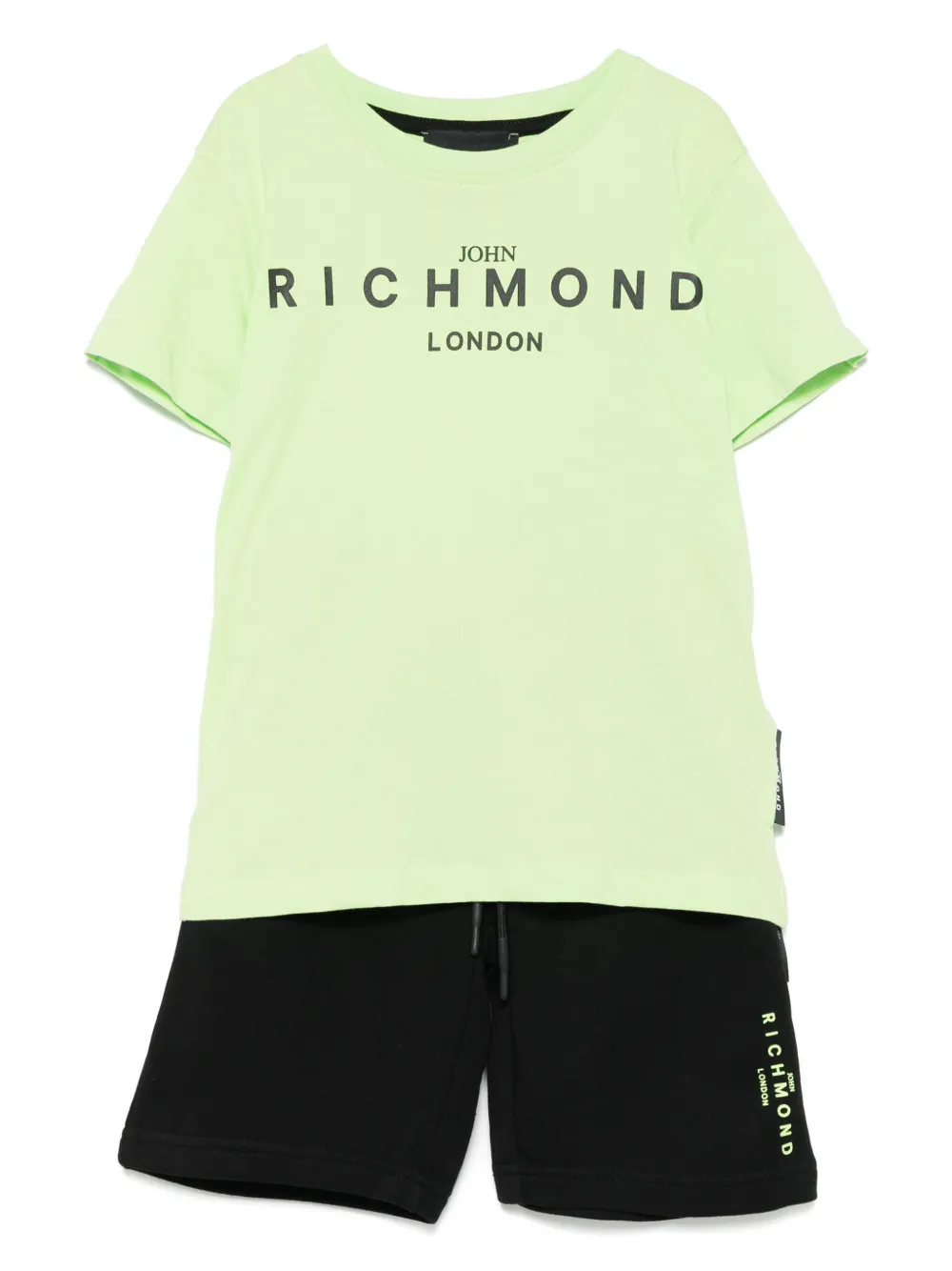 John Richmond Junior Short-Set mit Logo-Print (2er-Set) | Grün | Image 1