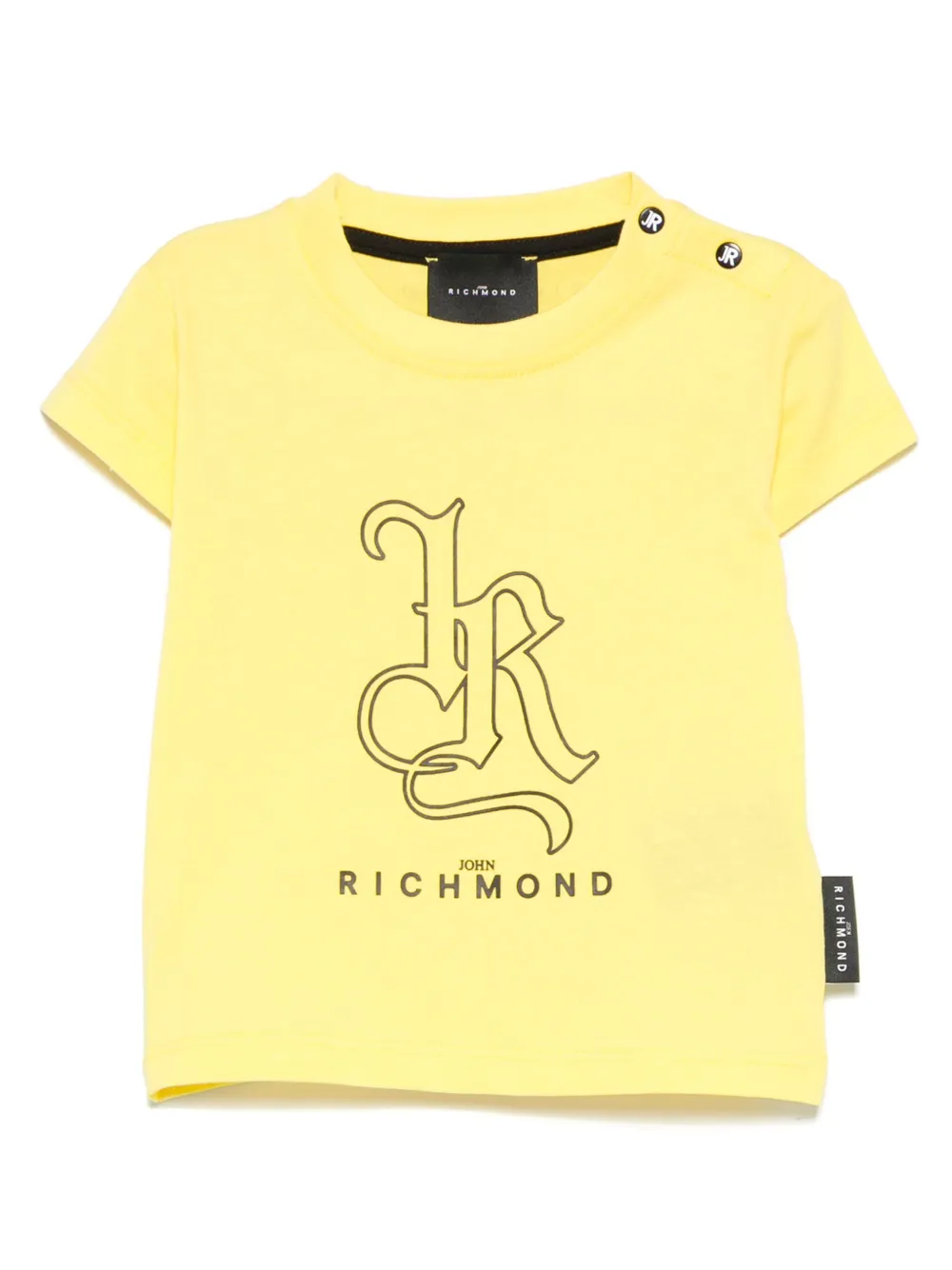 John Richmond Junior T-shirt met logoprint Geel