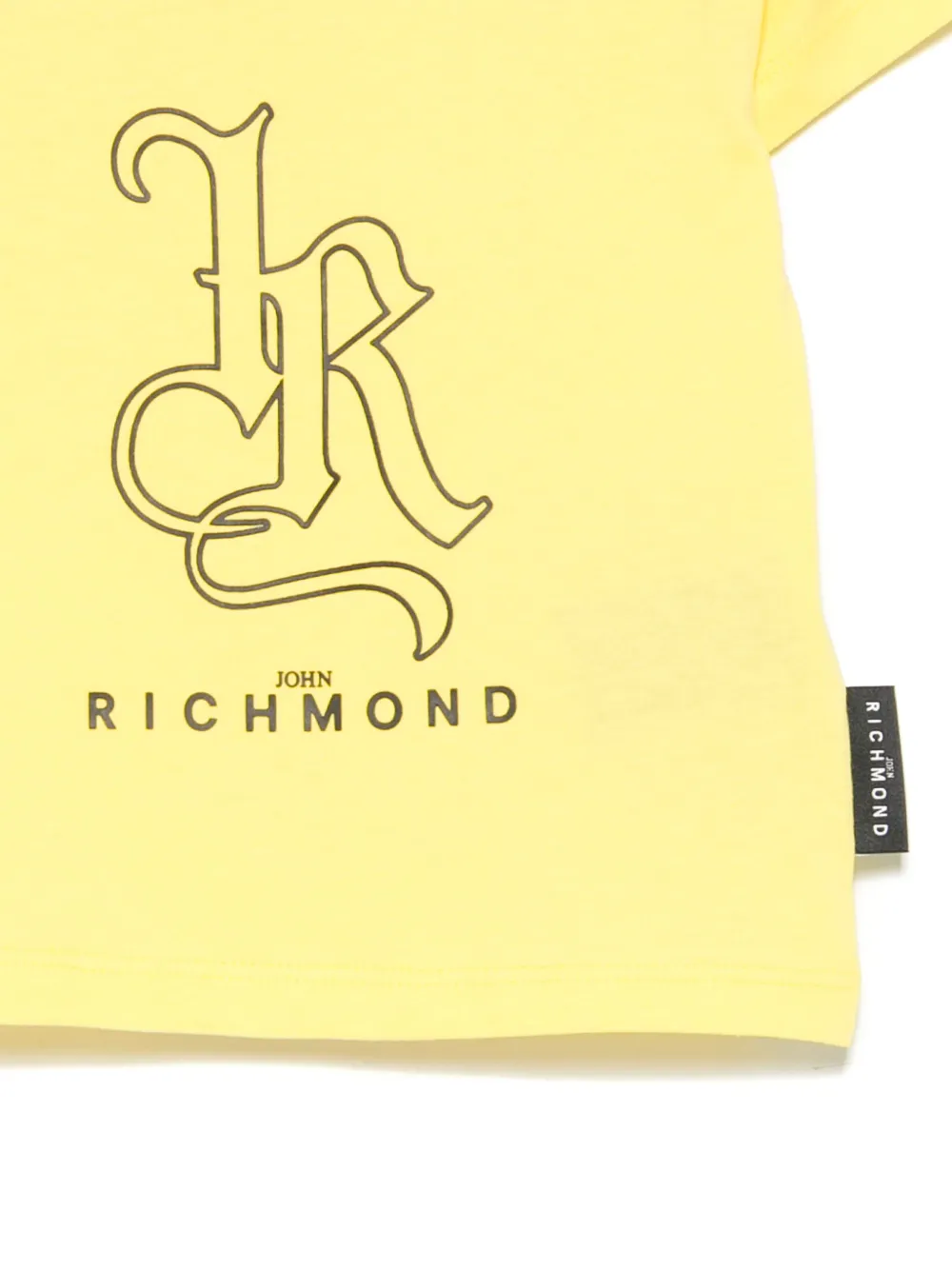 John Richmond Junior T-shirt met logoprint Geel
