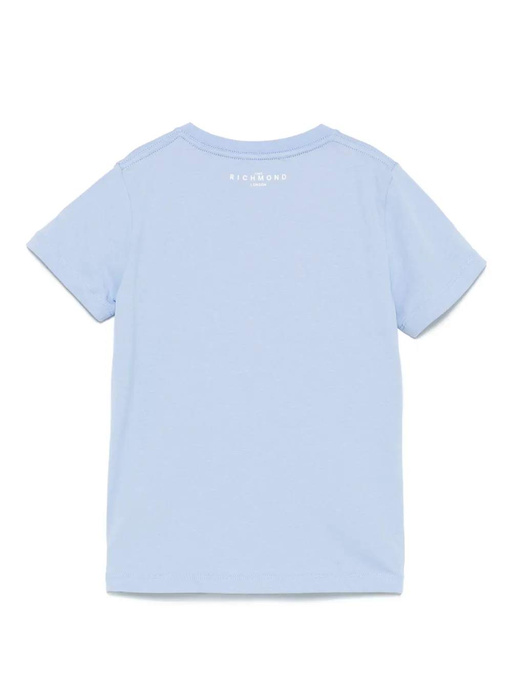 John Richmond Junior T-shirt met logoprint Blauw