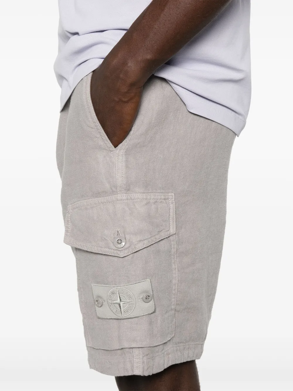 Stone Island Shorts met Compass-logopatch Grijs